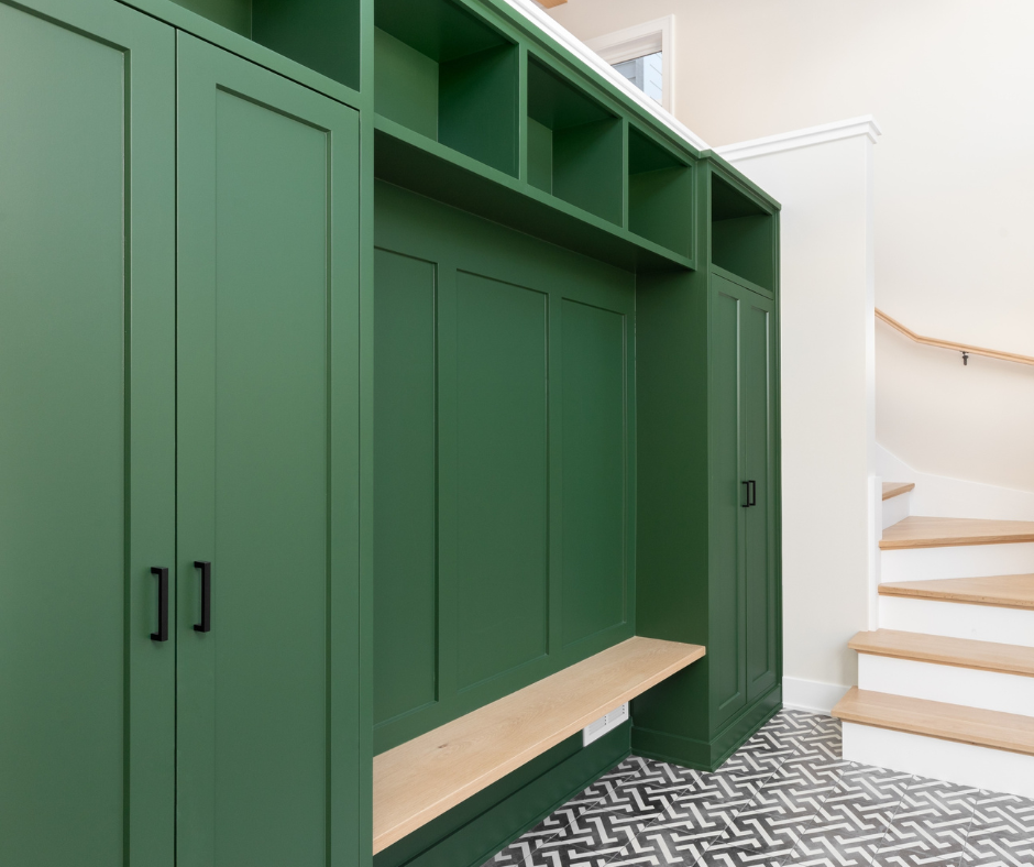 garage entry or mudroom for storage and organization